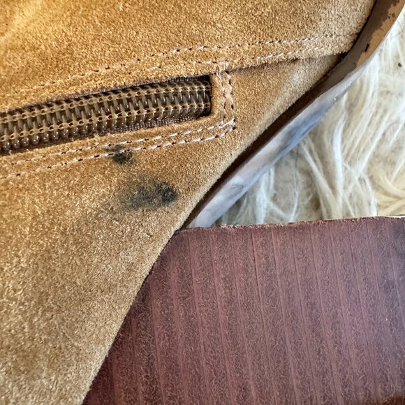 Camel suede block heel western look boot- size 7.5 - Picture 5 of 14